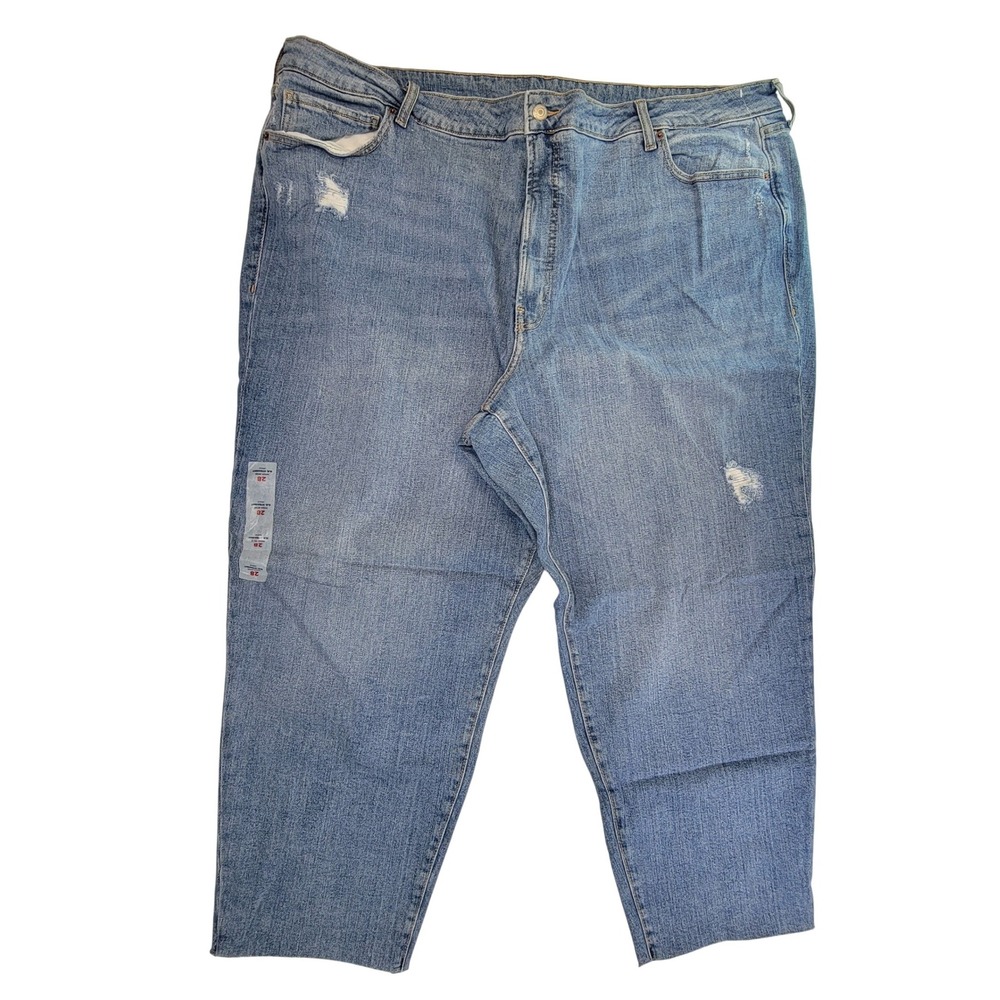 Old Navy O G‎ Straight Jeans Light Wash Distressed Size 28